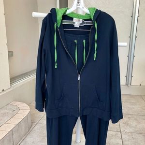 Talbots Woman Petite 2x Hoodie Warm Up Suit